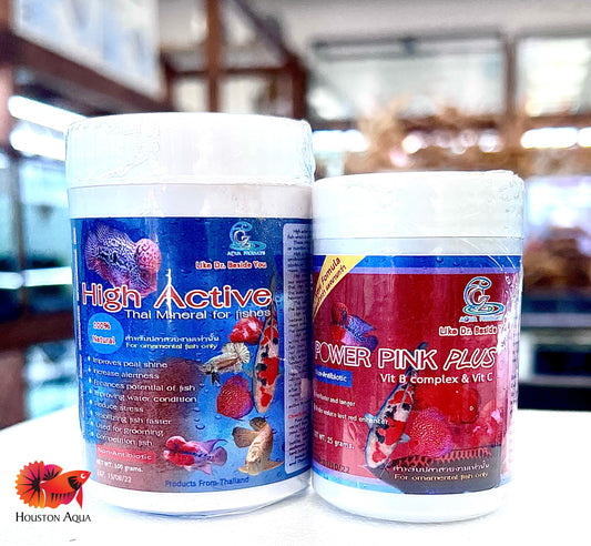 Combo CZ AQUA Supplement - Power Pink Plus and High Active for Flowerhorn